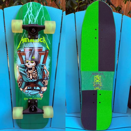 LOVENSKATE X METALLICA RIDE THE LIGHTNING COMPLETE SKATEBOARD 9.0 VENTURE TRUCKS