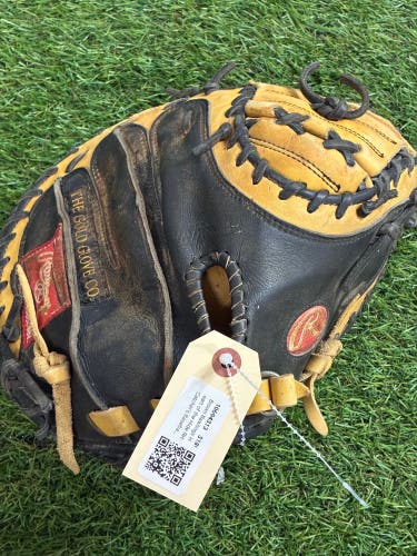 Brown Rawlings Heart of the Hide RH Catcher's Baseball Glove 31" (Used)