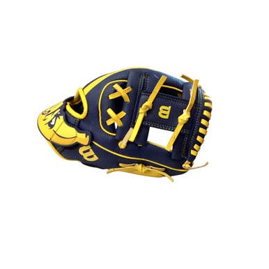 Used Wilson SAVANNAH BANANAS TBALL GLOVE BB/SB Glove RH Throw Navy Blue 10" 11760-S000080765