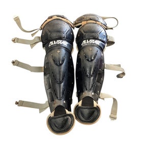 Used All Star LEG GUARD Catchers Leg Guards Black Junior 11760-S000080736