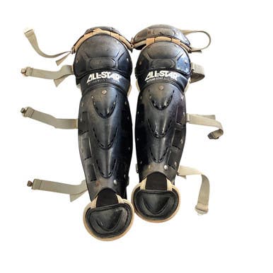 Used All Star LEG GUARD Catchers Leg Guards Black Junior 11760-S000080736