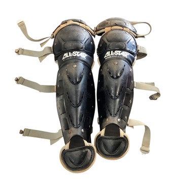 Used All Star LEG GUARD Catchers Leg Guards Black Junior 11760-S000080736