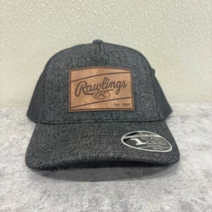 Rawlings Adjustable Leather Patch Hat