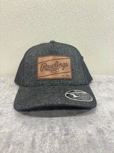Rawlings Adjustable Leather Patch Hat