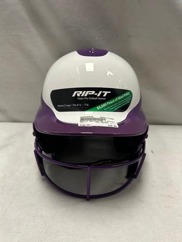 Used RIP-IT BATTING HELMET Batting Helmet w/Mask Purple One Size 11490-S000265046