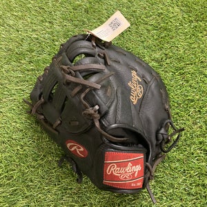Black Rawlings Highlight Series LH First Base Baseball Glove 11.5" (Used)