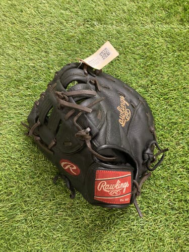 Black Rawlings Highlight Series LH First Base Baseball Glove 11.5" (Used)