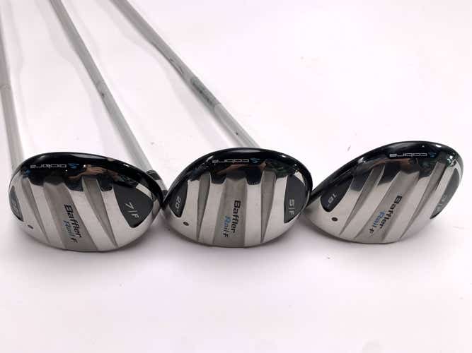 Cobra Baffler Rail F Wood Set 3 5 7 | 18* 20* 22* Fujikura Baffler Ladies RH