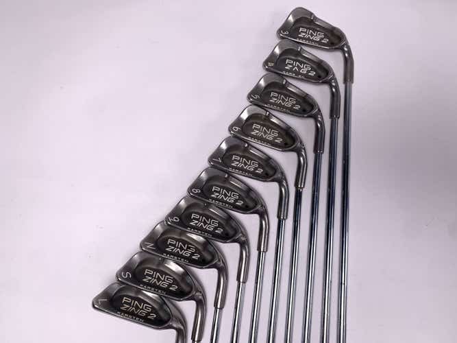 Ping Zing 2 Iron Set 3-PW+SW+LW Black Dot Karsten JZ Stiff Steel Mens RH