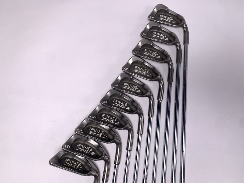 Ping Zing 2 Iron Set 3-PW+SW+LW Black Dot Karsten JZ Stiff Steel Mens RH