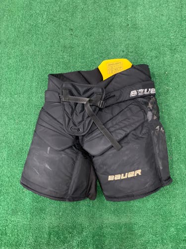 Black Senior Medium Bauer Supreme One.9 Hockey Goalie Pants (Used)
