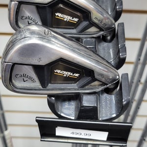 Men's Callaway Rogue ST Max OS Right Handed Iron Set Stiff Flex Steel Shaft (Used)