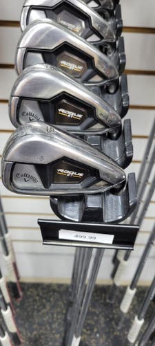 Men's Callaway Rogue ST Max OS Right Handed Iron Set Stiff Flex Steel Shaft (Used)