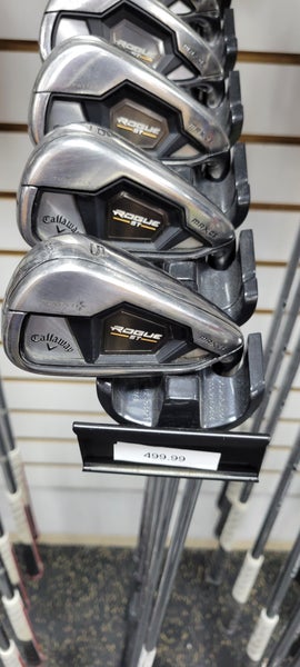 Men's Callaway Rogue ST Max OS Right Handed Iron Set Stiff Flex Steel Shaft (Used)
