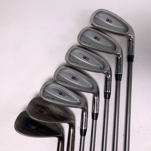 US Kids Iron Set 5-PW+GW+SW Advanced Tour Series 57-39 Youth Graphite Mens RH