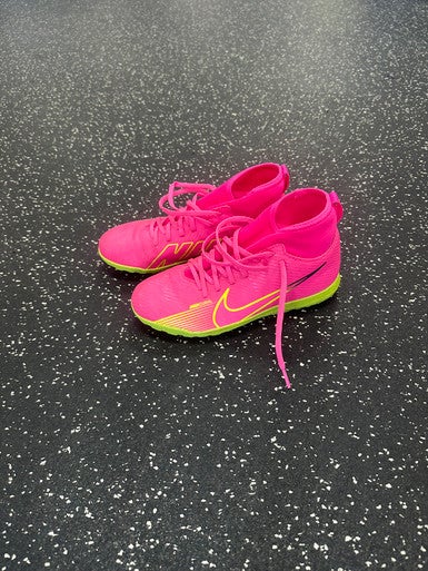 Used Nike MERCURIAL Soccer Indoor Shoes Pink Junior 03.5 11849-S000030862