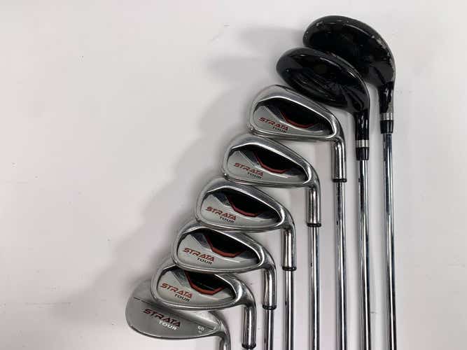 Strata Tour Hybrid Iron Set 4H-5H 6-PW+LW Callaway Regular Steel Mens RH