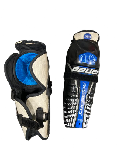 Used Bauer Youth Shin Guards Black 10" 11472-S000142918