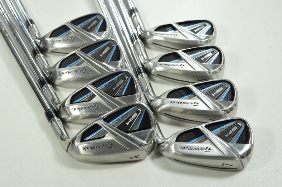 TaylorMade SIM Max 4-PW,AW Iron Set Stiff Flex Right KBS MAX 85g Steel # 201245