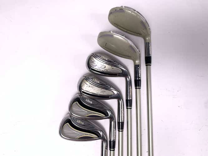 Adams Idea Womens 2014 Irons 5HY-6HY-7 Iron-PW Idea Womens 50 Ladies Graphite RH