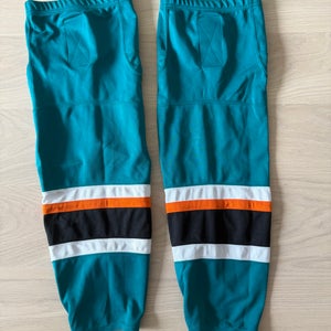Teal San Jose Sharks Senior Large Socks 27”