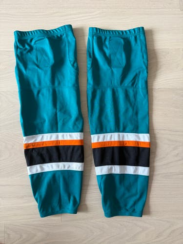 Teal San Jose Sharks Senior Large Socks 27”