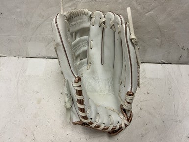 Used Mizuno MVP Series GMVP 1200SF2DW RH Throw Fastpitch Gloves White 12" 11855-S000189599