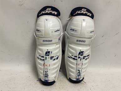 Used Reebok HYPER X 5500 Junior Shin Guards White 12" 11855-S000189651