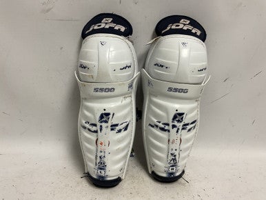 Used Reebok HYPER X 5500 Junior Shin Guards White 12" 11855-S000189651