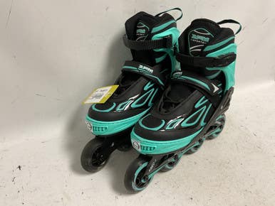 Used ZPM SPORTS XL SIZE 9-10.5 Senior Rec Fitness Skates Turquoise Adjustable 11855-S000189625