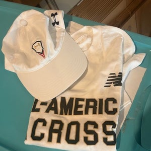 Under Armour & New Balance All America lacrosse package shirt hat NEW