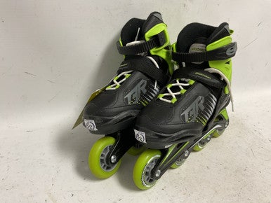 Used Bladerunner PHOENIX 2-6 Junior Rec Fitness Skates Green Adjustable 11855-S000189619