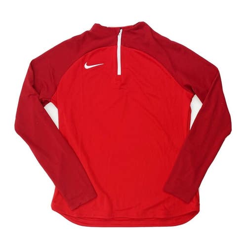 Nike Dri-FIT Academy Pro Drill 1/4 Zip Soccer Top K Women's Medium Red DH9246