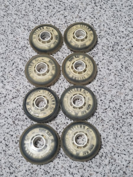 Rare Rinkrat Identity Krysis Black and White 80/76 Used Inline Skate Wheels