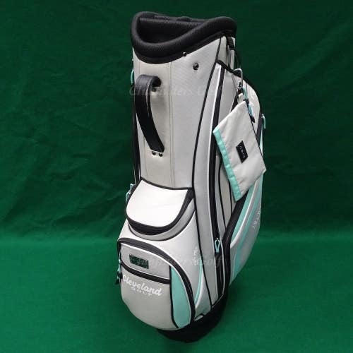 Lady Cleveland Bloom Grey / Blue 5-Way 10" OD Golf Cart Bag w/ Raincover