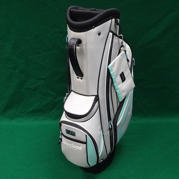 Lady Cleveland Bloom Grey / Blue 5-Way 10" OD Golf Cart Bag w/ Raincover