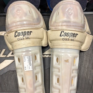 RARE VINTAGE 16" Cooper DG3 ML (Used) Senior Shin Pads guard adult ice hockey