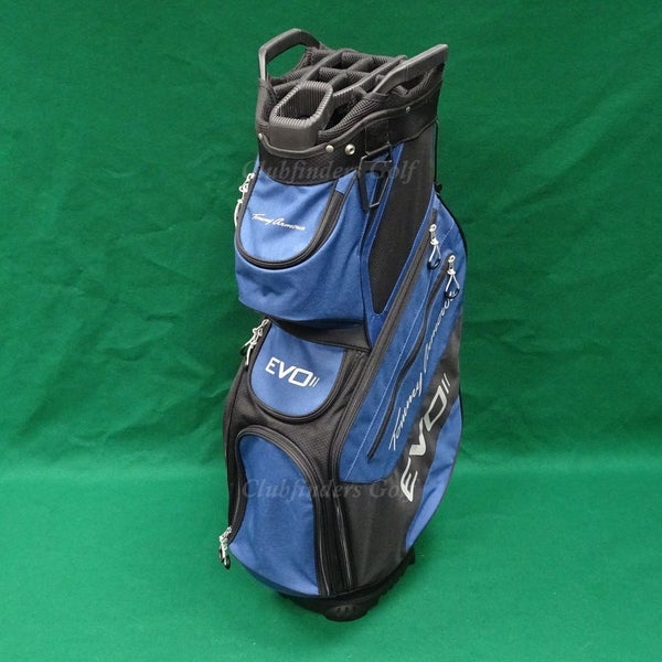 Tommy Armour EVO Blue / Black 14-Way Golf Cart Bag w/ Raincover