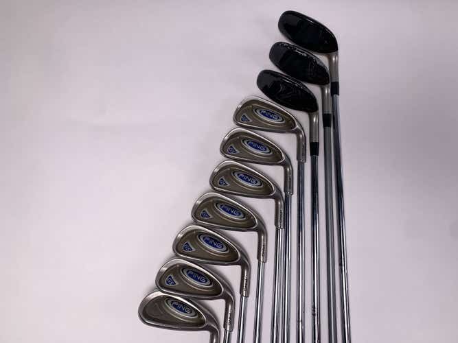 Ping G5 Iron Set 2HY-4HY+5 Iron-PW+LW Silver Dot Stiff Steel Mens RH