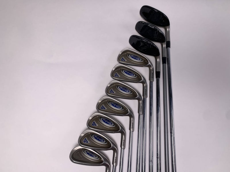 Ping G5 Iron Set 2HY-4HY+5 Iron-PW+LW Silver Dot Stiff Steel Mens RH
