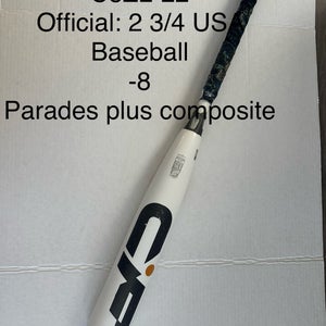 2022 DeMarini CF Composite USSSA Certified Bat (-8) 23 oz 31" (Used)