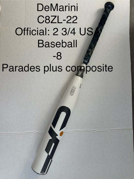 2022 DeMarini CF Composite USSSA Certified Bat (-8) 23 oz 31" (Used)