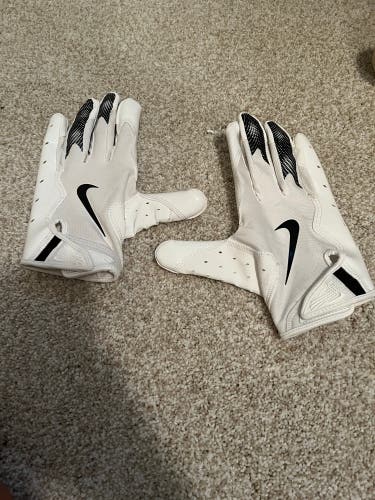 White Adult XL Nike Vapor jet 8.0 Gloves (New)