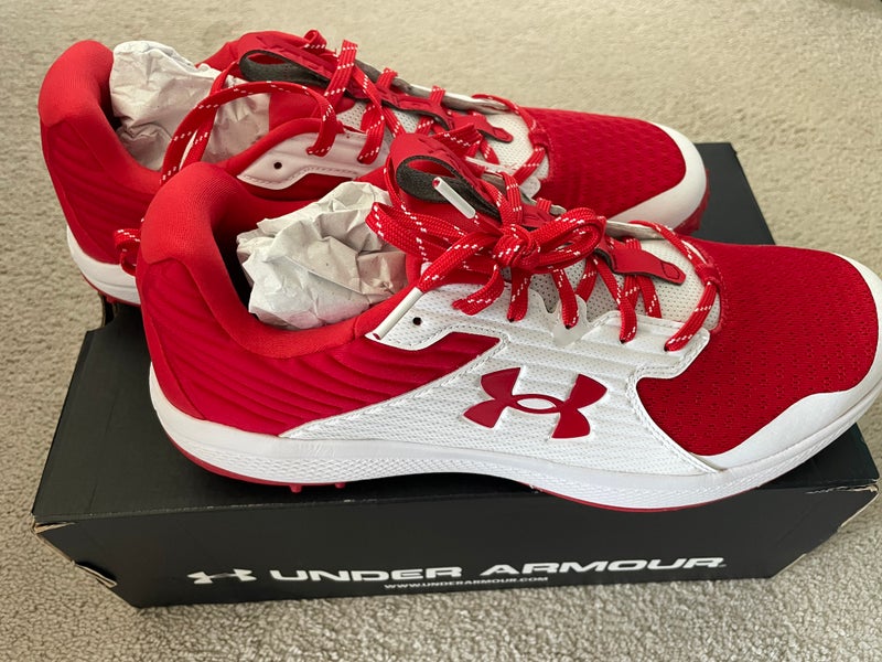 Red Men's Size M 14.0 (W 15.0) Adult Under Armour Shoes (New)