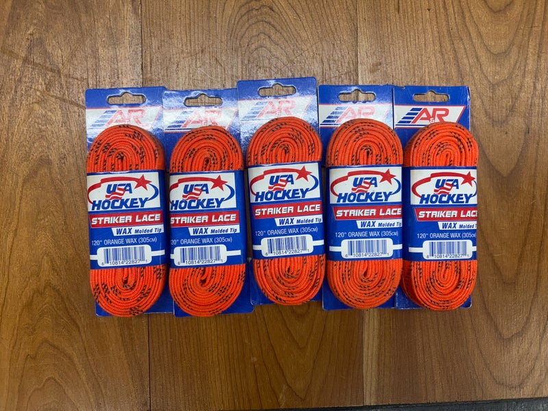 5 Pack - A & R Waxed Laces-Cloth Orange 120”