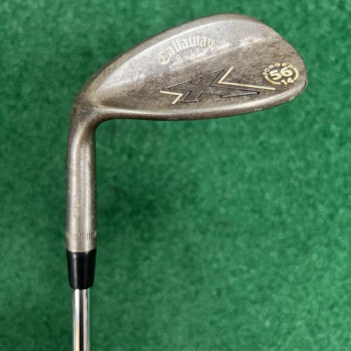 Left Handed Callaway X Forged 56-14 Wedge Flex Steel Golf Club MLH Raw
