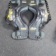 Used Riddell POWER SURGE M 80 12-13 FB Shoulder Pads Black MD 11497-S000151336