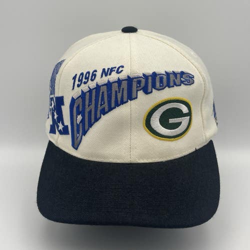 1996 Sports Specialties Green Bay Packers NFC Champions Snapback Cap Hat Shadow