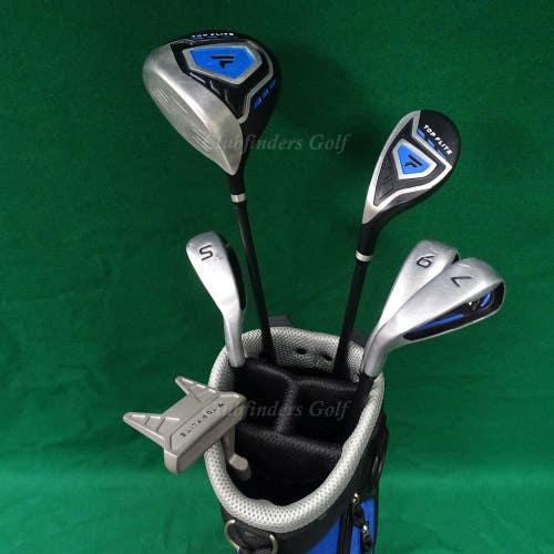 LH JUNIOR Top Flite 2022 6-Piece Complete Golf Club Set w/ Matching Stand Bag