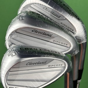 NEW Cleveland CBX 4 Zipcore Wedge Set 50-12*, 54-14*, 58-12* Steel GW, SW, LW